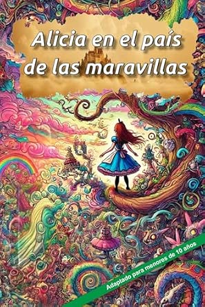 Portada frontal de Alicia en el país de las maravillas: Adaptado para menores de 10 años (Lecturas Épicas para Jóvenes)